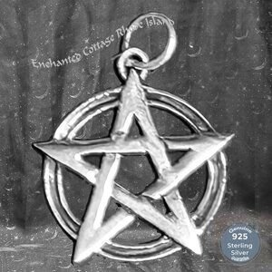 Sterling Silver 925 𝑷𝒆𝒏𝒕𝒂𝒈𝒓𝒂𝒎 𝙋𝙀𝙉𝙏𝘼𝘾𝙇𝙀 Pendant NEW EC2